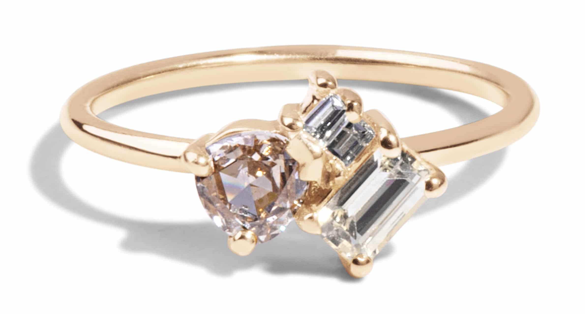 Custom Yellow Sapphire and Diamond Cluster Ring