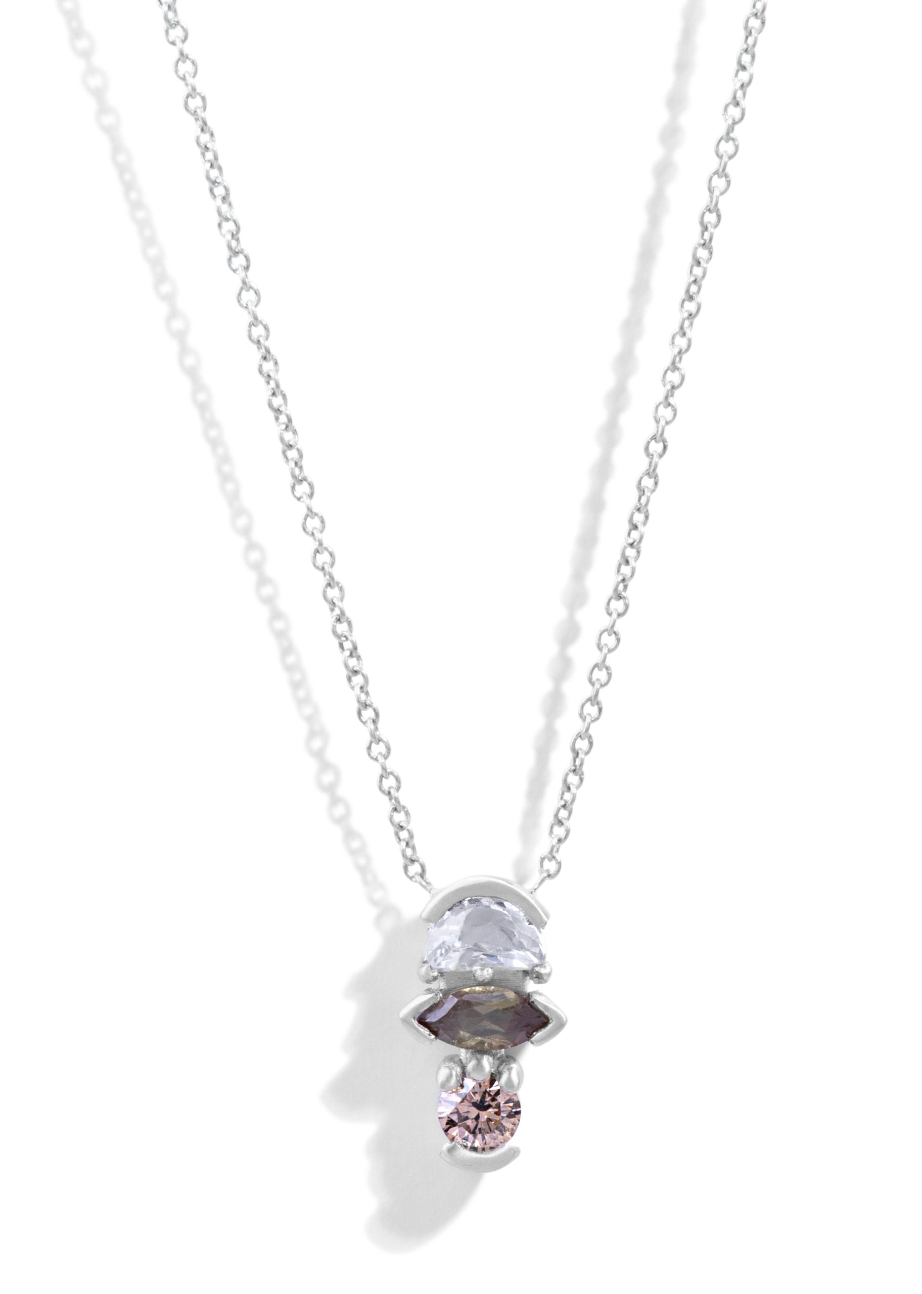 Custom Andalusite, Sapphire, and Champagne Diamond Pendant