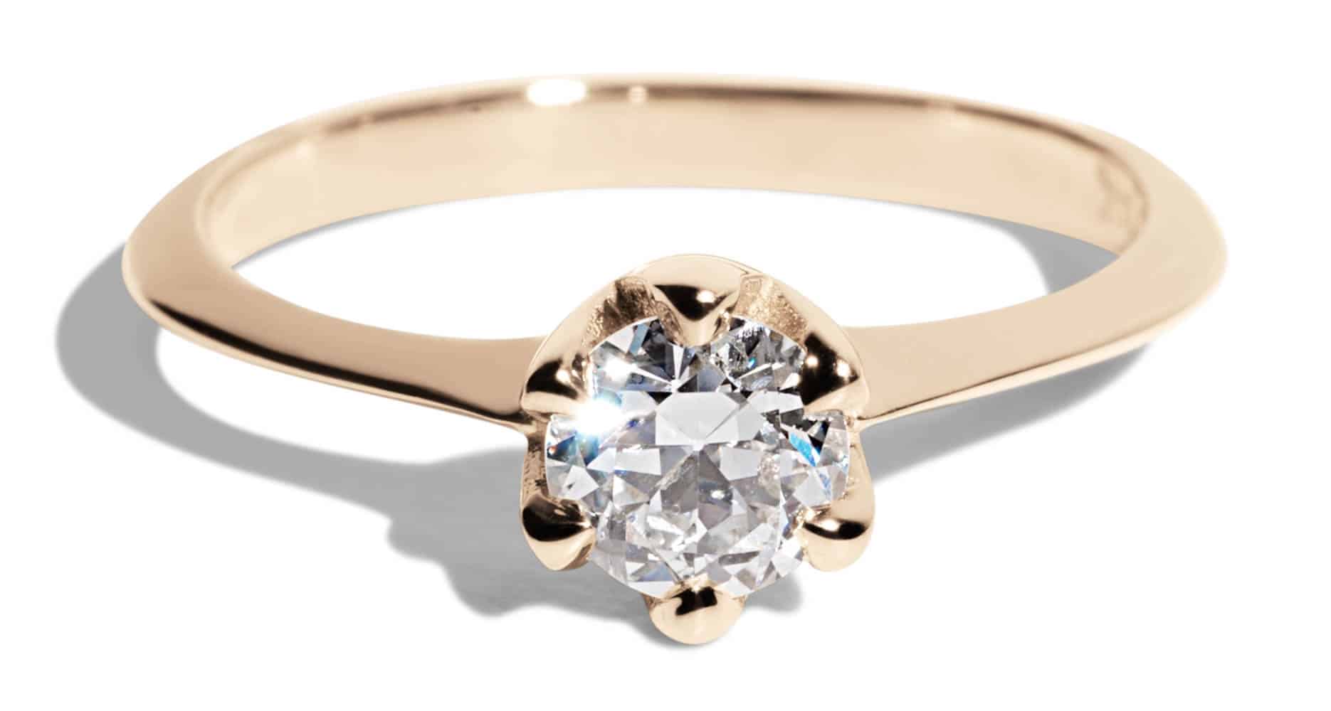 Custom Petite Diamond Solitaire Ring