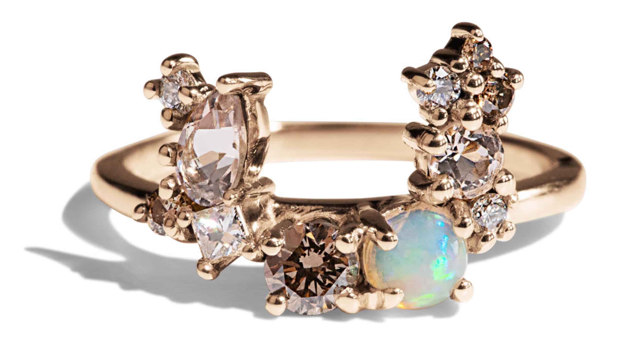 Custom Opal and Diamond Jacket Band