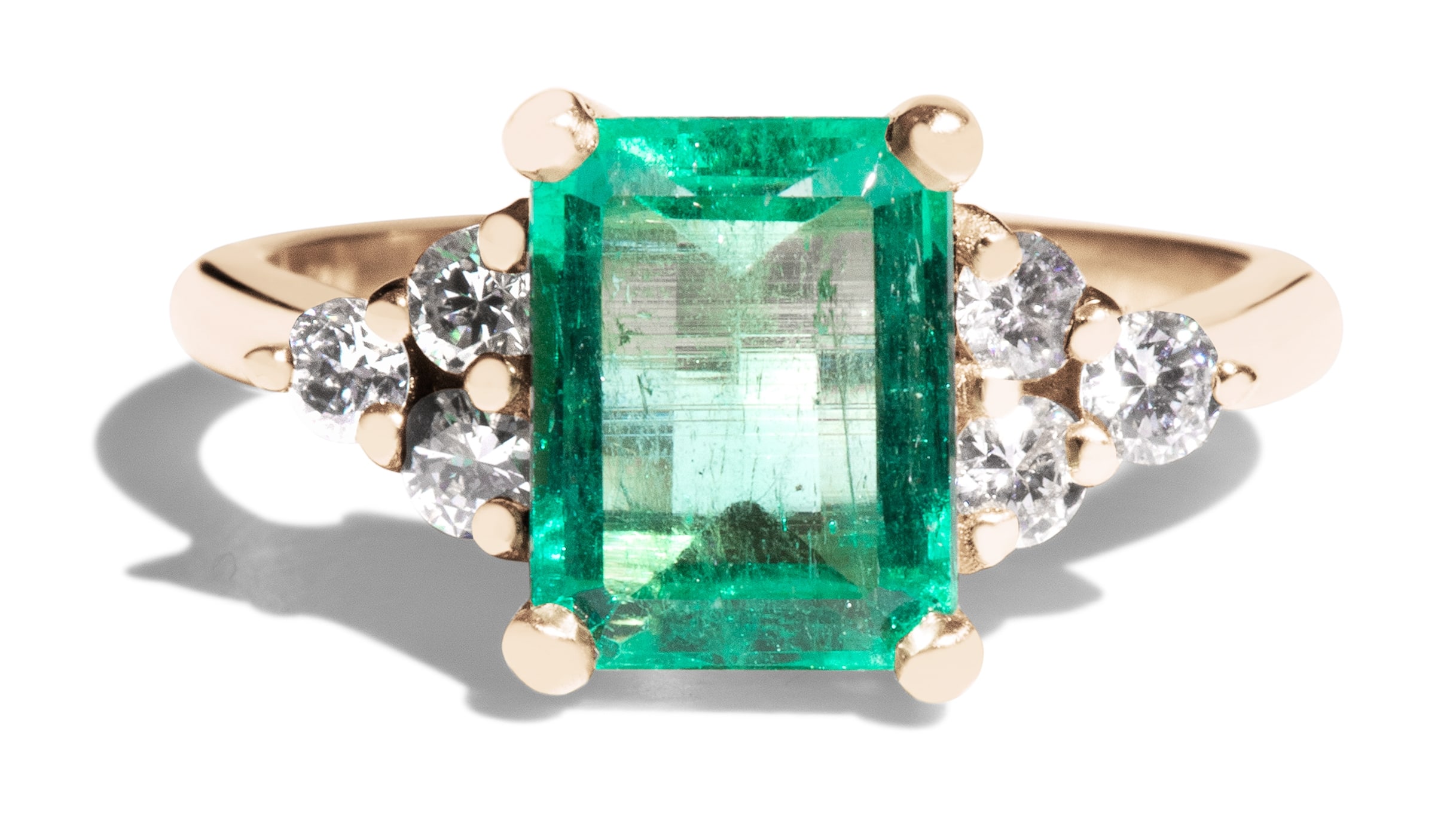 Custom Emerald and Diamond Ring