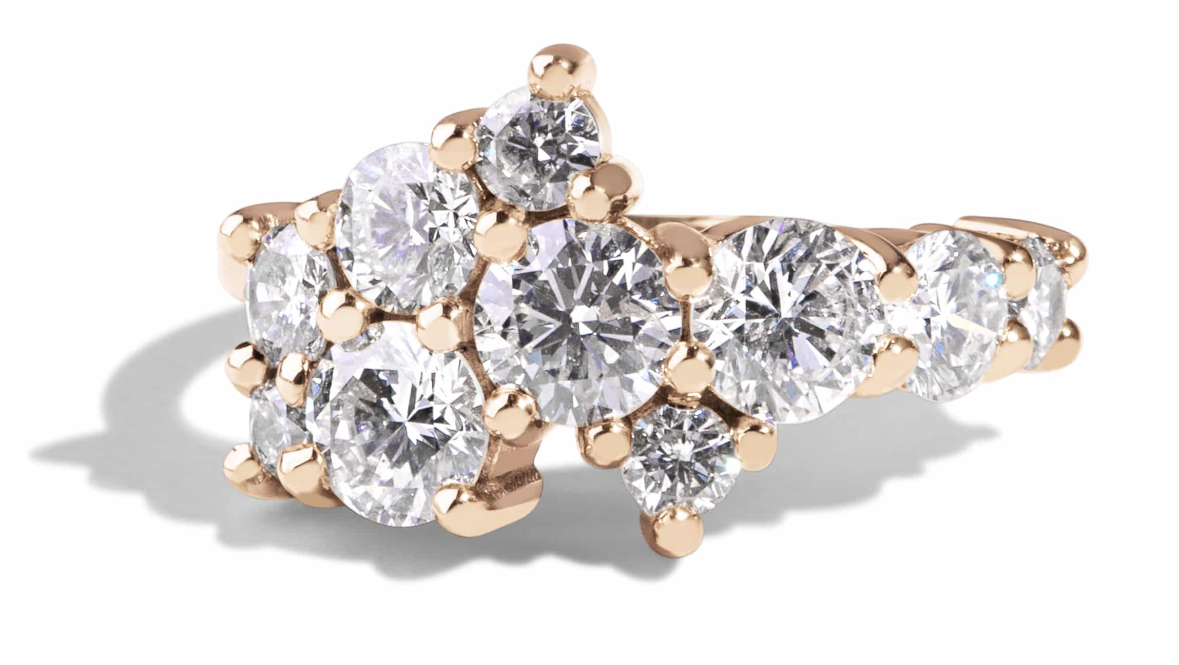 Custom Diamond Cluster Ring