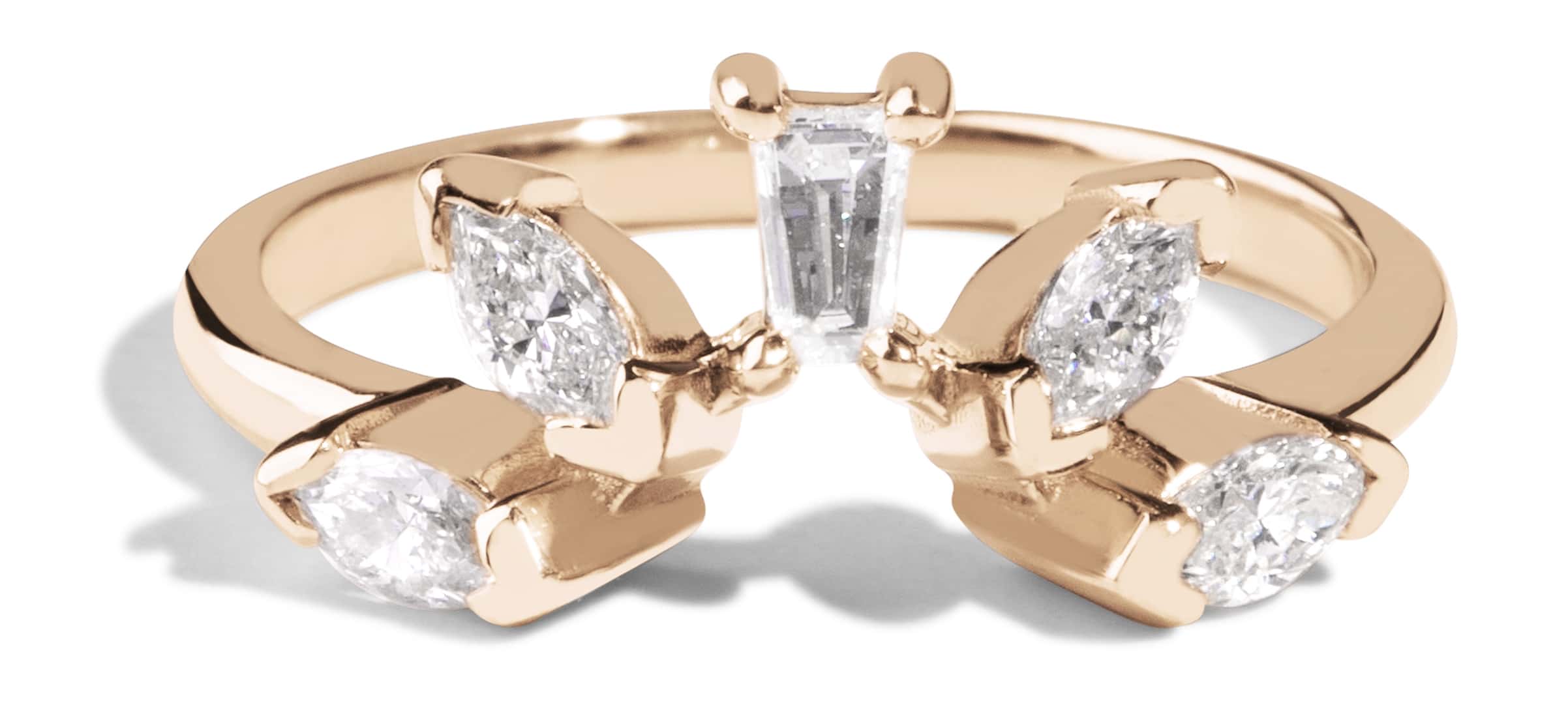 Custom Baguette and Marquise Diamond Fringe Band