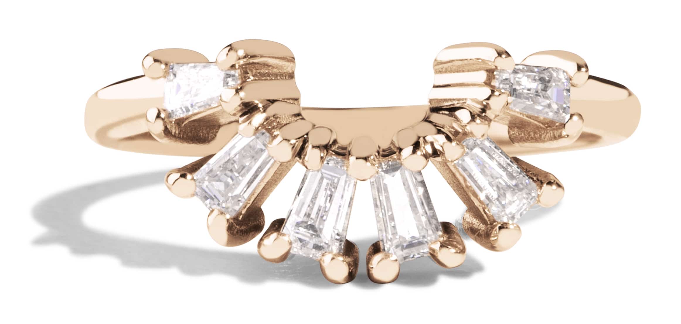 Custom Baguette Cut Diamond Fringe Band