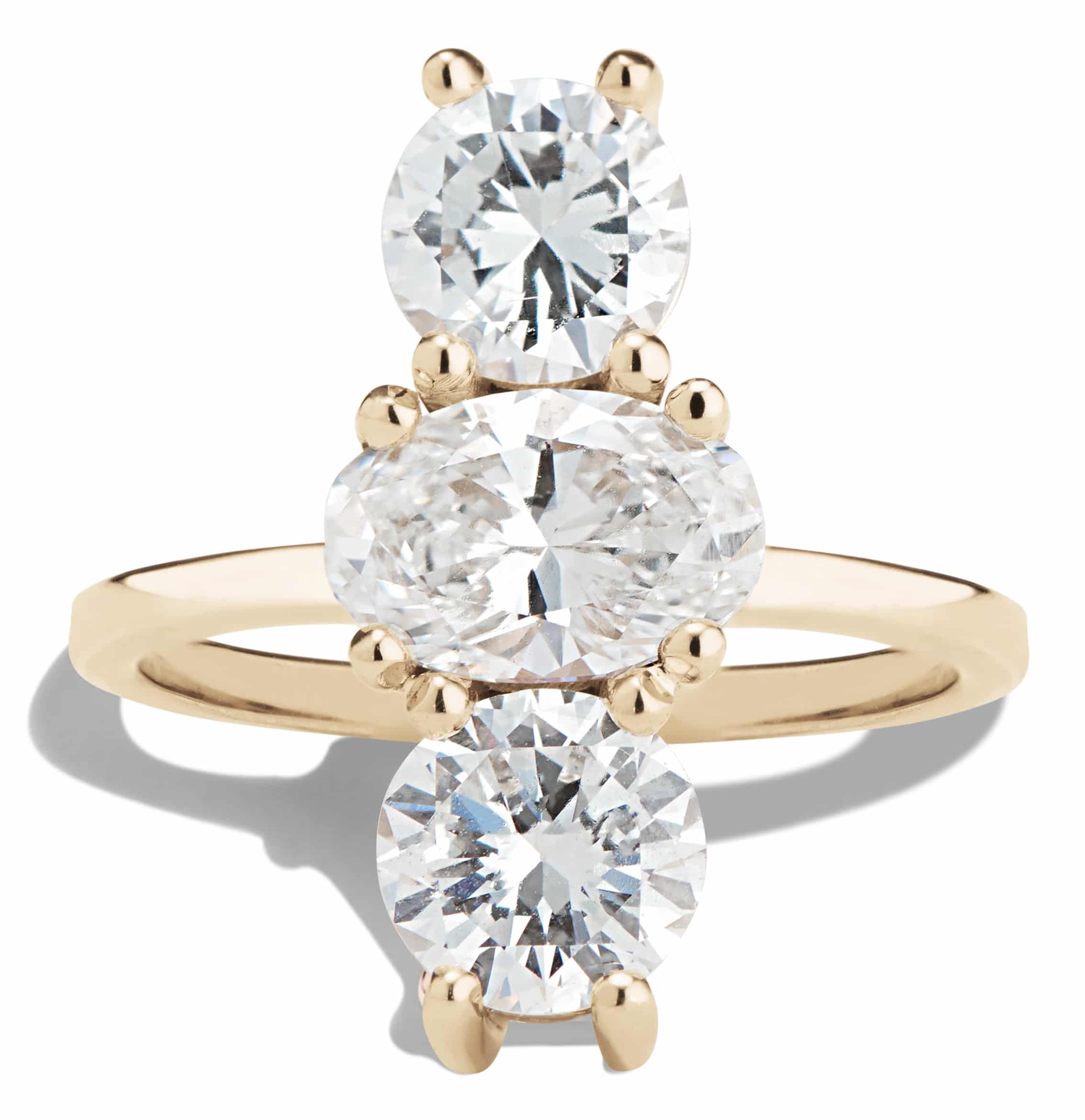 Custom Diamond Vertical Cluster Ring