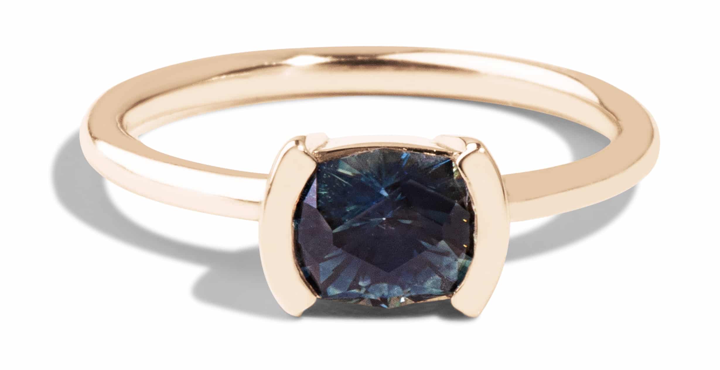 Custom Oval Cut Blue Sapphire Solitaire Ring
