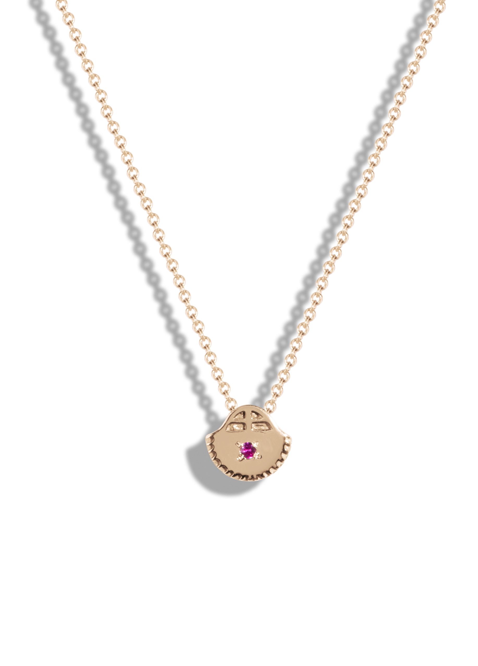 Custom Fuchsia Sapphire Sol Pendant