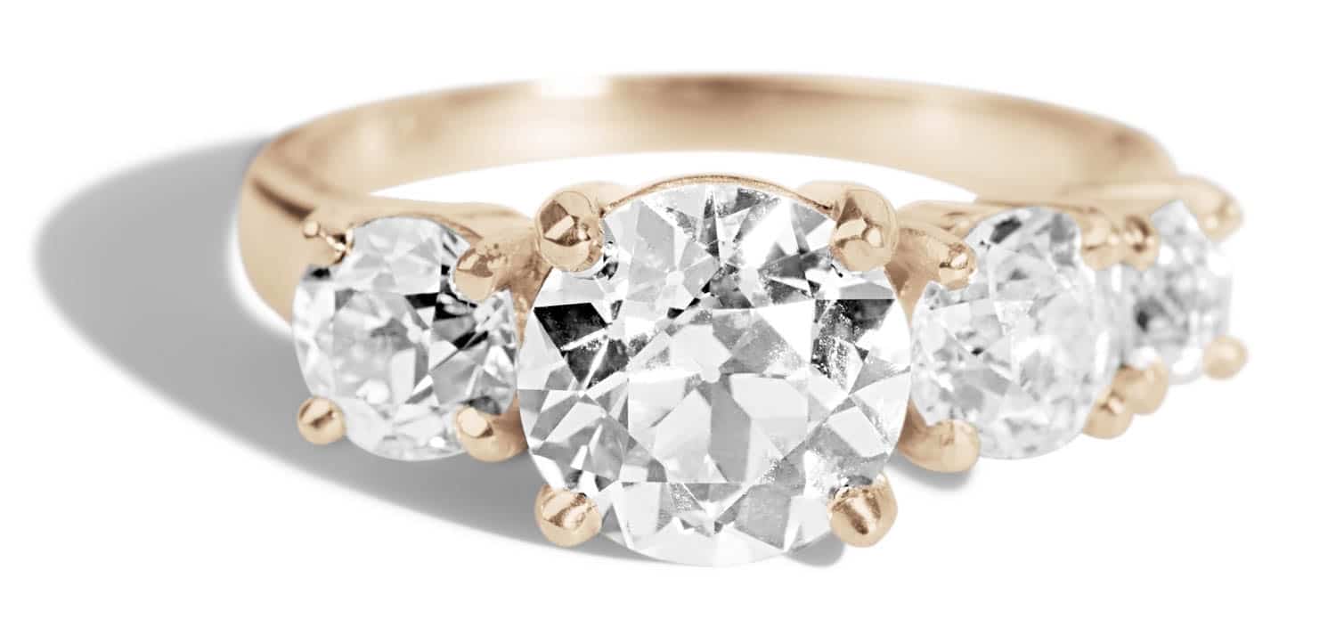 Custom Linear Diamond Ring