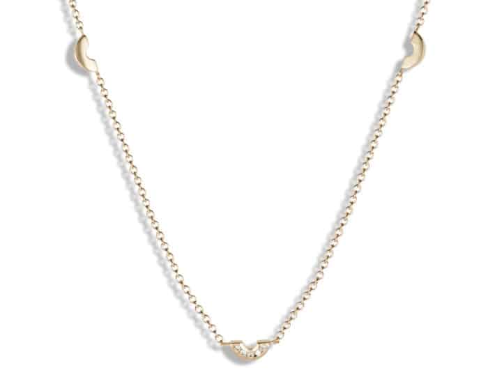 Lau Mini Diamond Necklace Yellow Gold