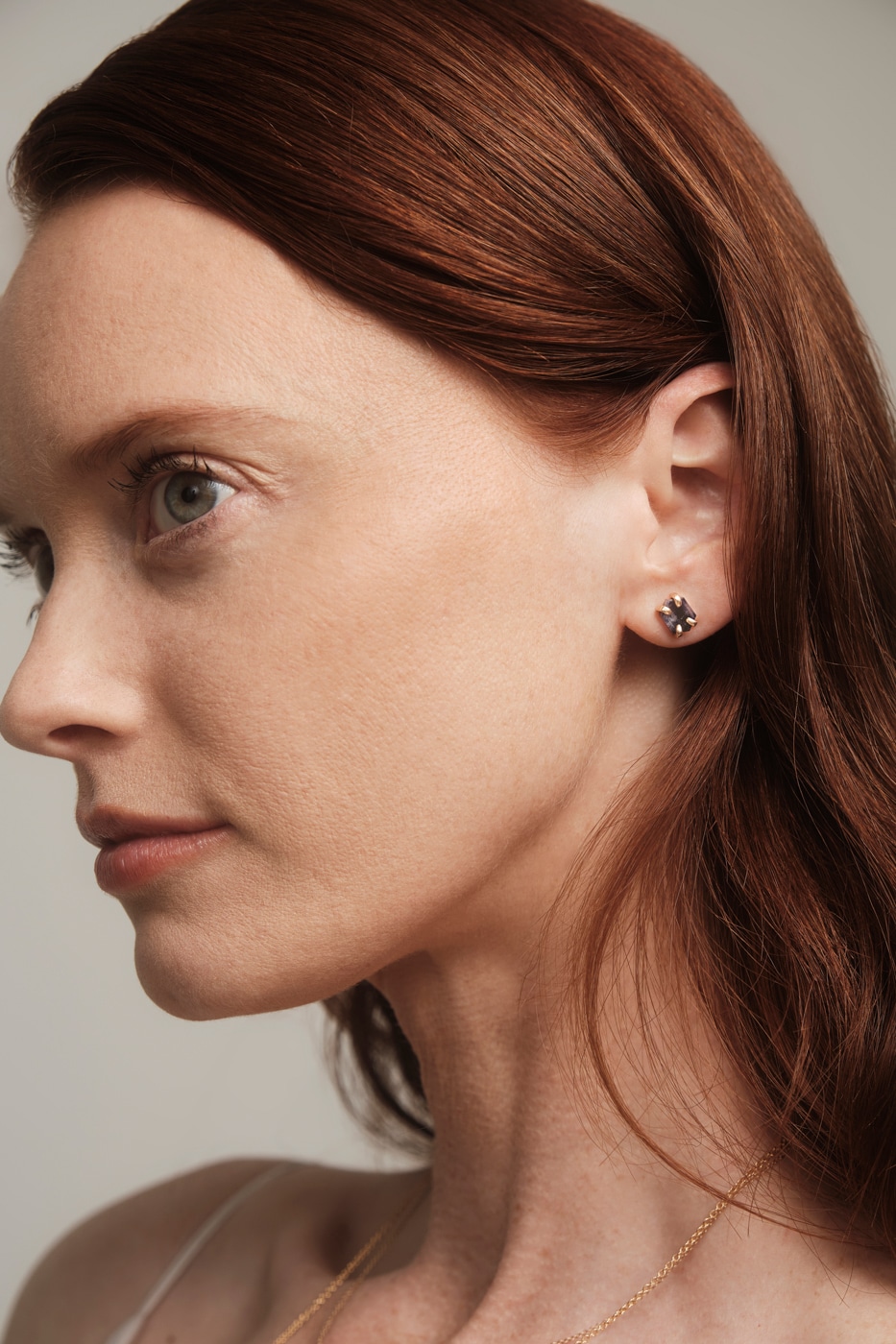 Sapphire Slice Studs on figure