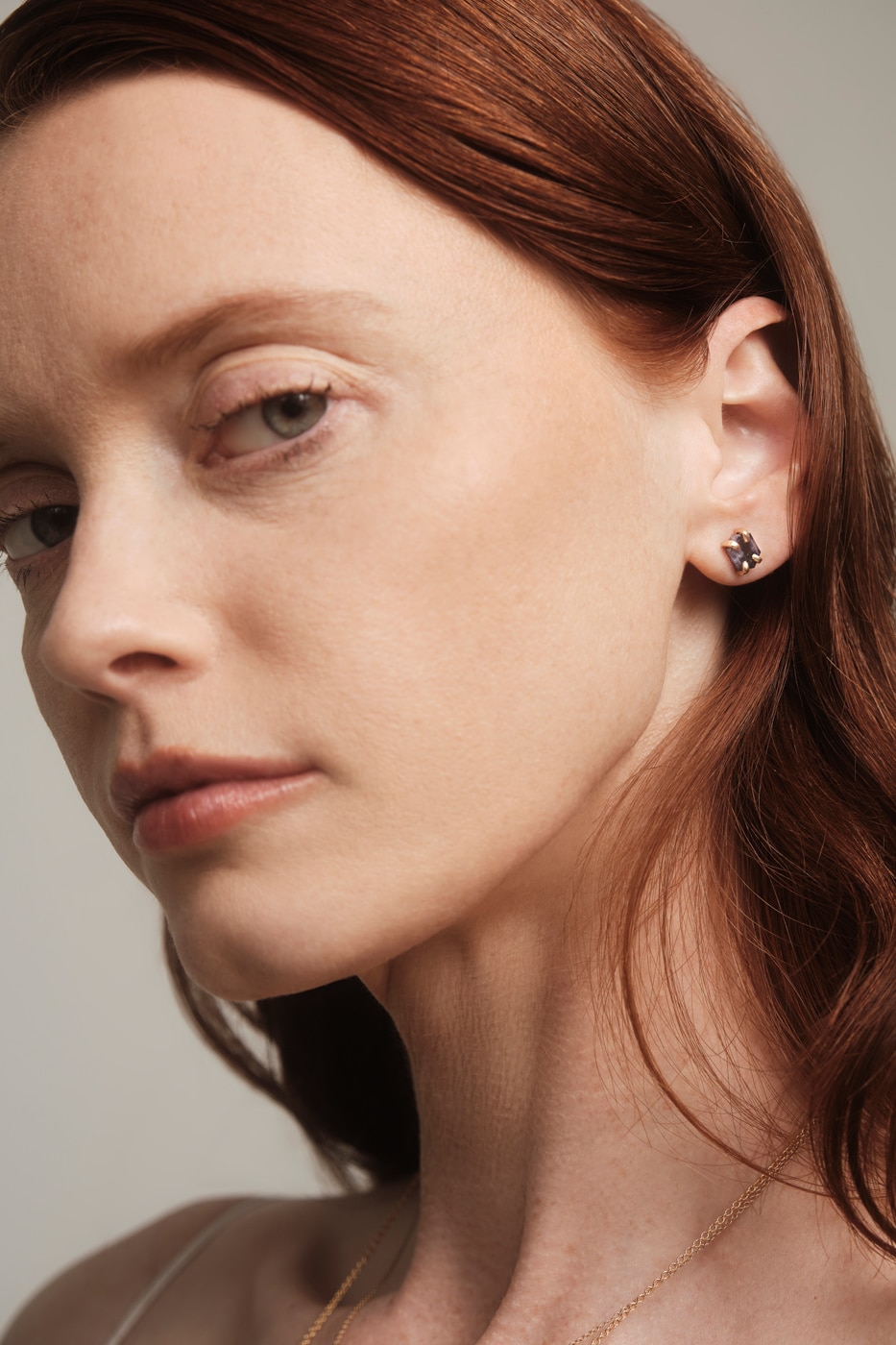 Sapphire Slice Studs on figure