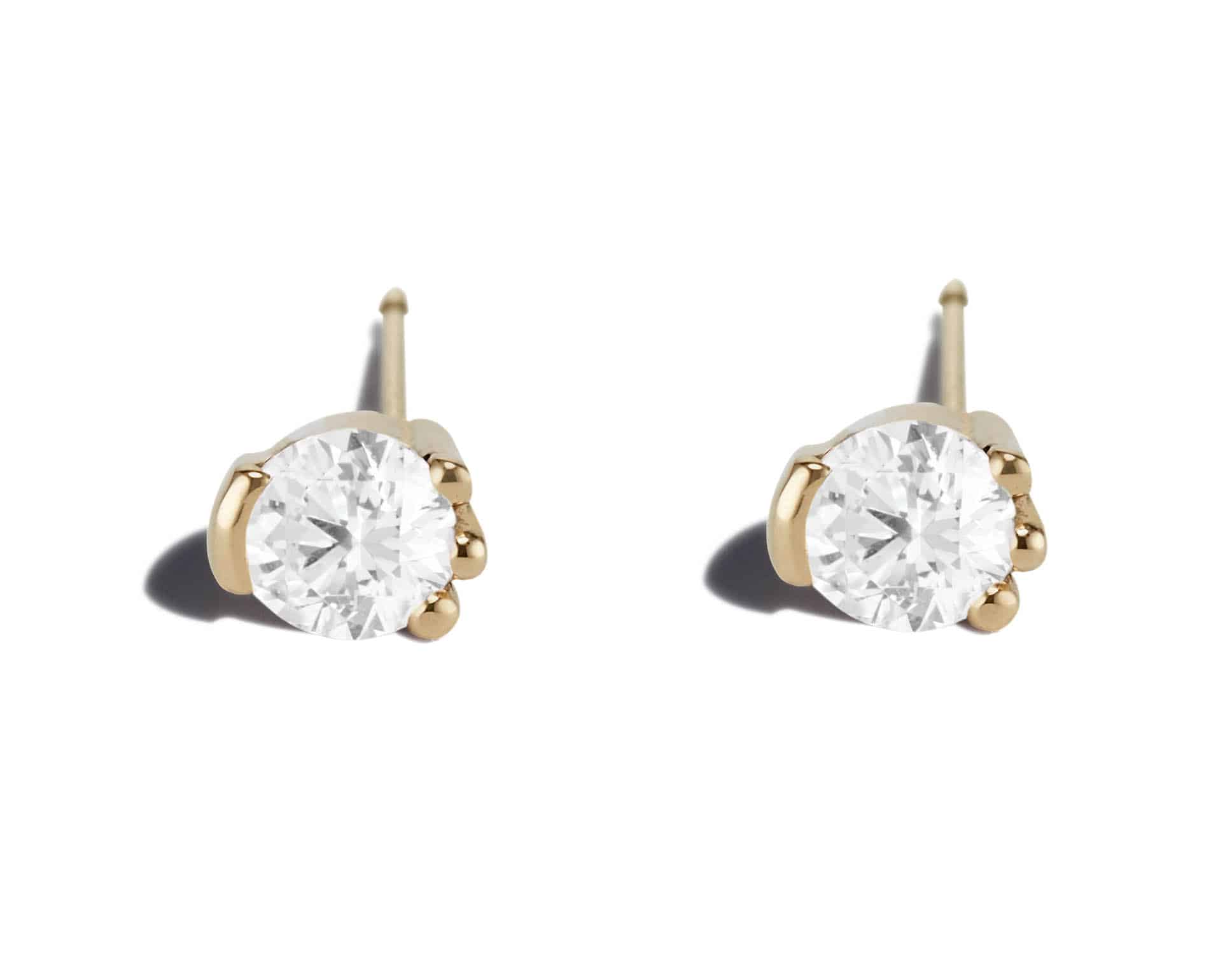 Lash Diamond Studs .25ct Yellow Gold