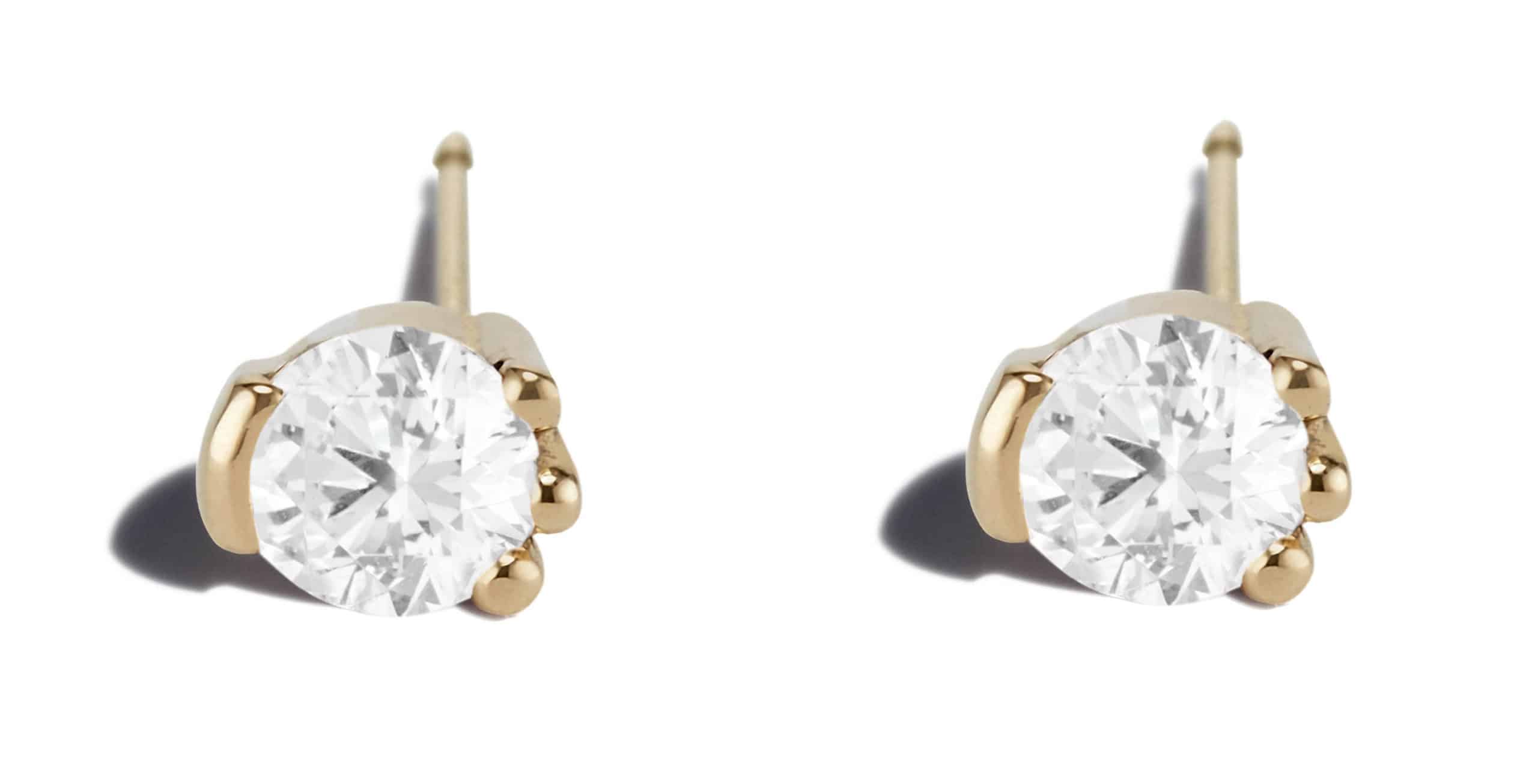 Lash Diamond Studs 1.0ct Lab Grown Yellow Gold