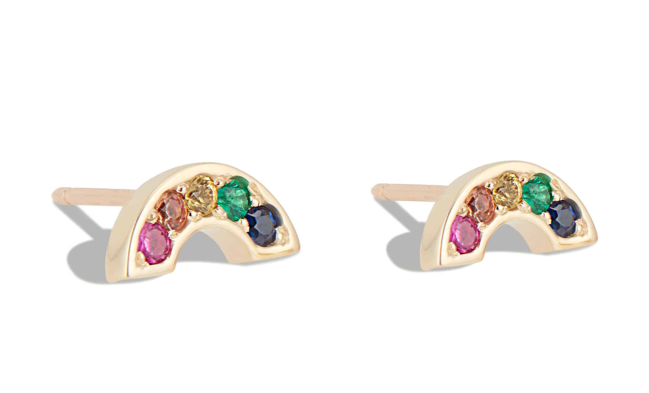 Lau Rainbow Studs Yellow Gold - Image 2