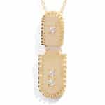 Ray Fringe Diamond Pendant Yellow Gold