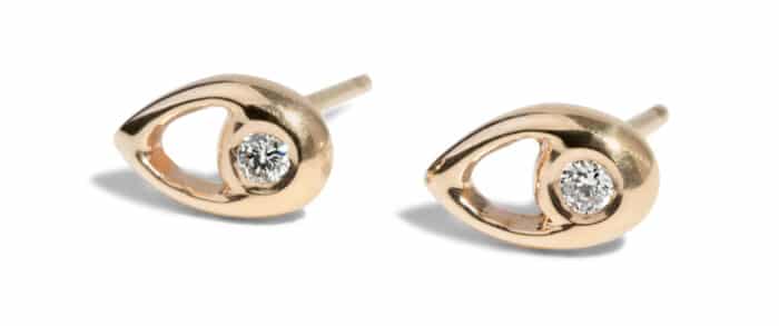 Aira Diamond Studs Yellow Gold
