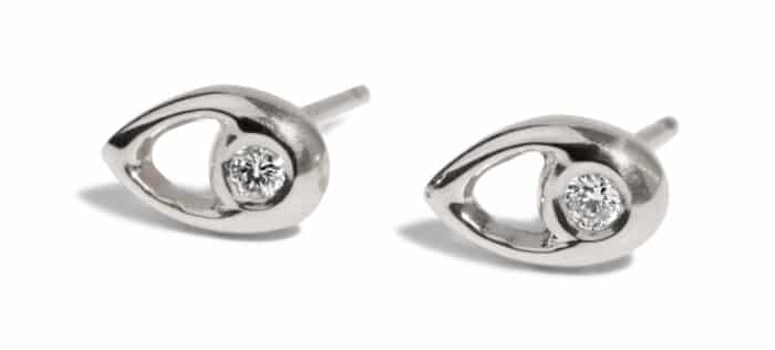Aira Diamond Studs Silver - Image 2