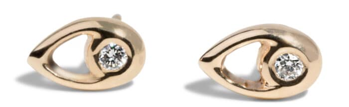 Aira Diamond Studs Yellow Gold