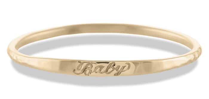 Keepsake Baby Bangle Yellow Gold