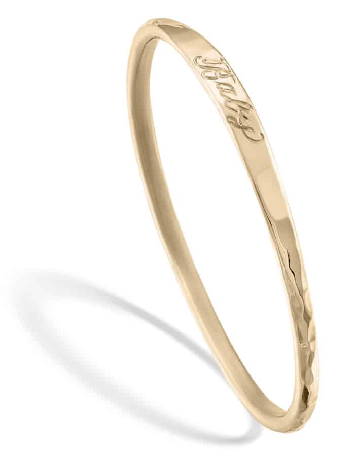 Keepsake Baby Bangle Yellow Gold - Image 2