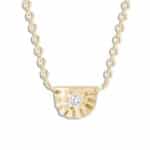 Ray Diamond Pendant Yellow Gold