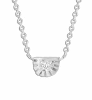 Ray Diamond Pendant Silver
