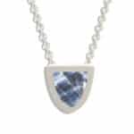 Sapphire Slice Pendant Silver