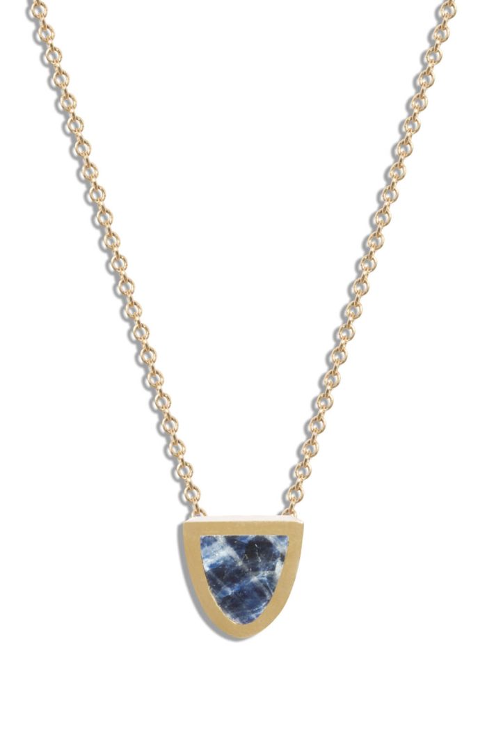 Sapphire Slice Pendant Yellow Gold - Image 2