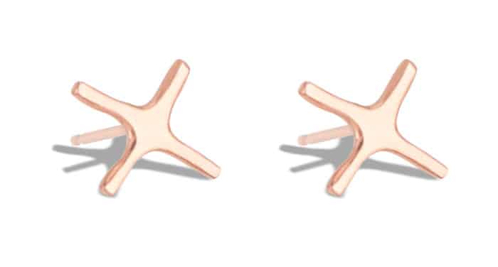 X Studs Rose Gold - Image 2