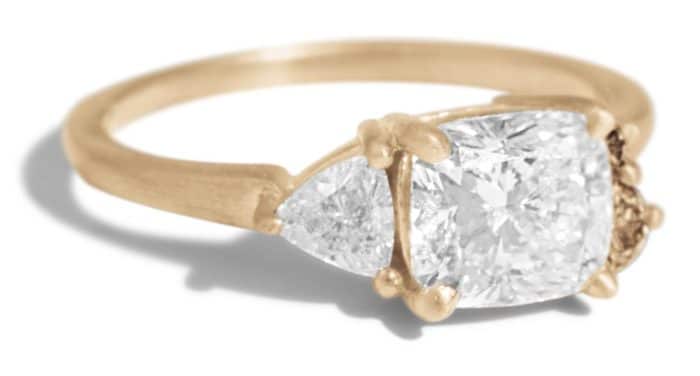 Custom Cushion Cut Diamond Cluster Ring - Image 2