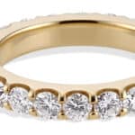 Eternity Diamond Band 3mm in 14kt Yellow Gold