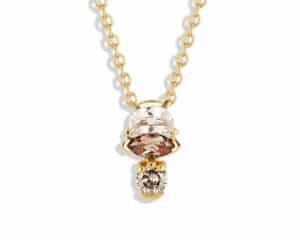 Lash Cluster Triad Andalusite Marquise Pendant Yellow Gold