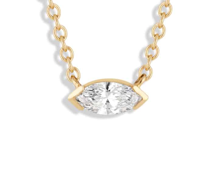 Nikko Diamond Marquise Pendant Yellow Gold