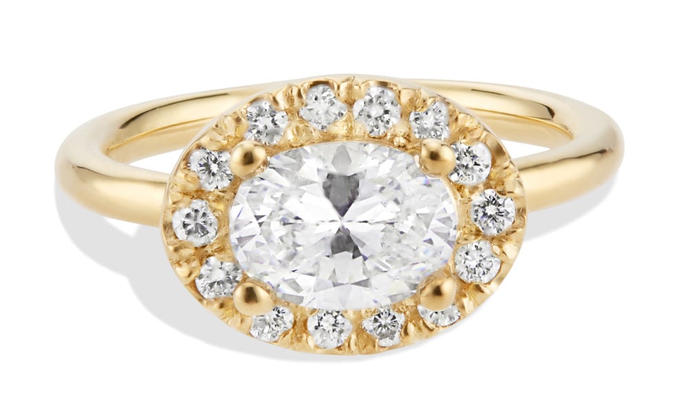 Dasha Diamond Oval Halo Ring 1.0ct
