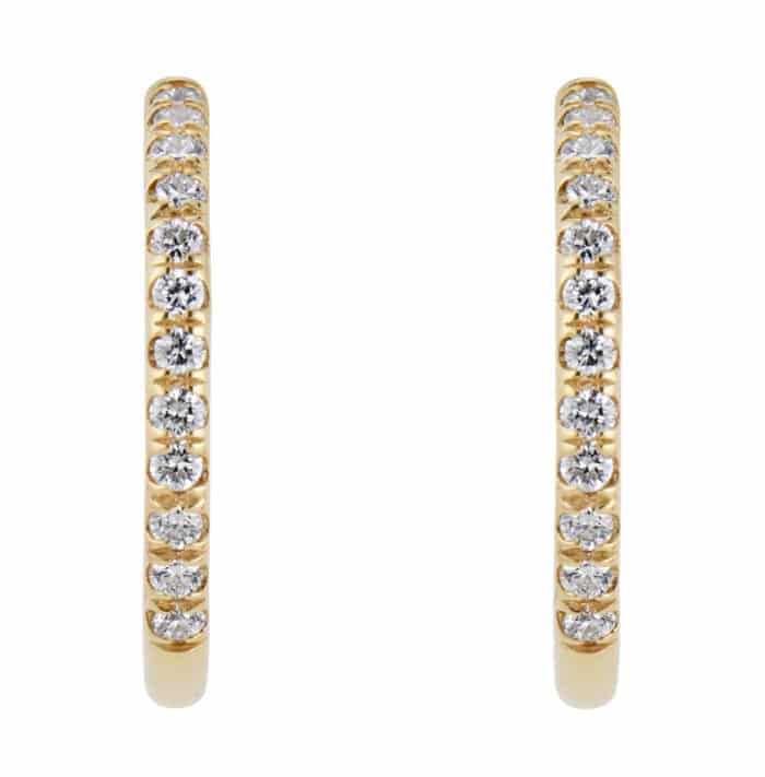 Dez Diamond Hoops Yellow Gold - Image 2