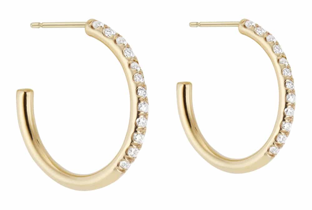 Dez Diamond Hoops Yellow Gold
