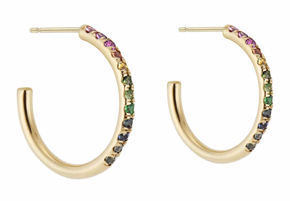 Dez Rainbow Hoops Yellow Gold