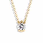 Lash Diamond Pendant .50ct Lab Grown Yellow Gold