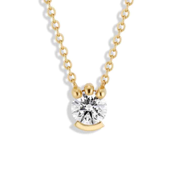 Lash Diamond Pendant .50ct Lab Grown Yellow Gold
