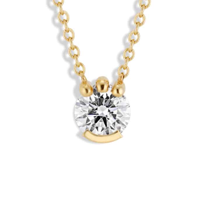 Lash Diamond Pendant 1.0ct Lab Grown Yellow Gold