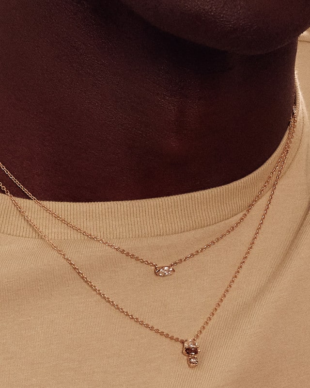Nikko Diamond Marquise Pendant in Yellow Gold