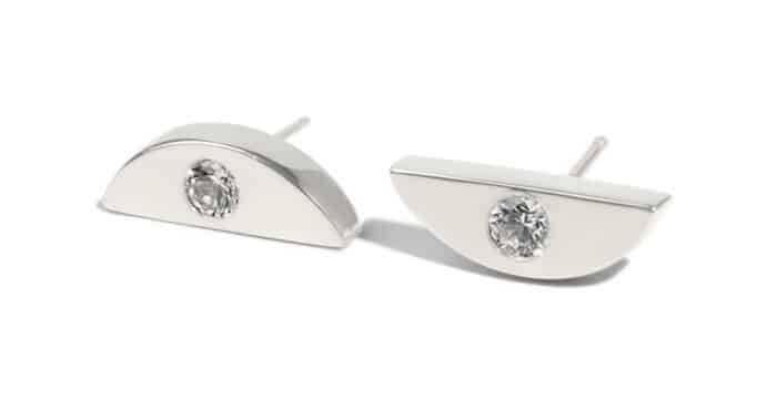 Umbra White Sapphire Studs