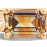 Custom Bi-Color Sapphire and Diamond Linear Ring