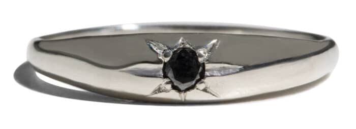 Custom Black Diamond Crescent Band