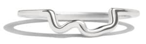 Custom Curved Band in 14kt White Gold