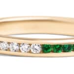 Custom Diamond and Emerald Channel Band