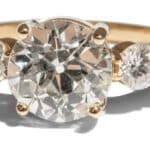 Custom Diamond Cluster Ring in 14kt Yellow Gold