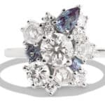 Custom Diamond and Alexandrite Cluster Ring