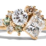 Custom Emerald Cut Diamond Cluster Ring