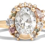 Custom Oval Cut Diamond Halo Ring